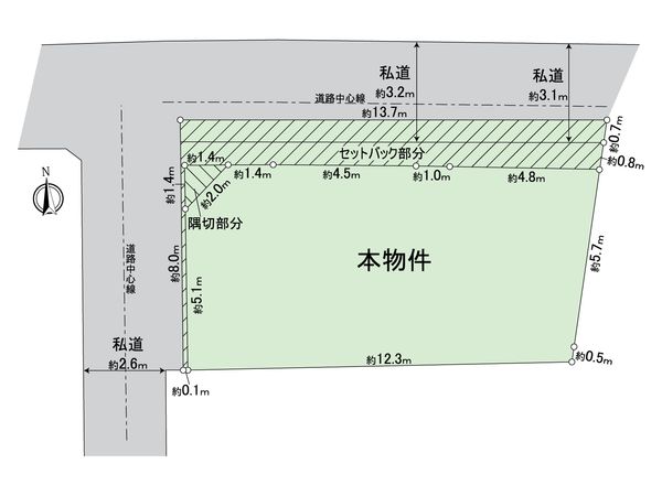 品川区中延2丁目 売土地 区画図 品川区中延2丁目 売土地 区画図