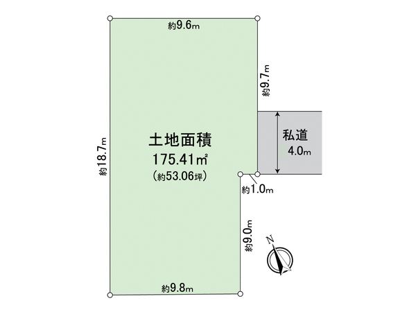 尾山台3丁目土地 区画図 区画図