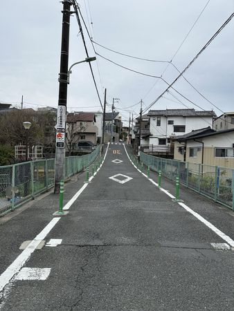大田区上池台2丁目土地 前面道路含む外観