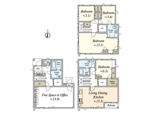 大田区上池台1丁目戸建 間取図(平面図)