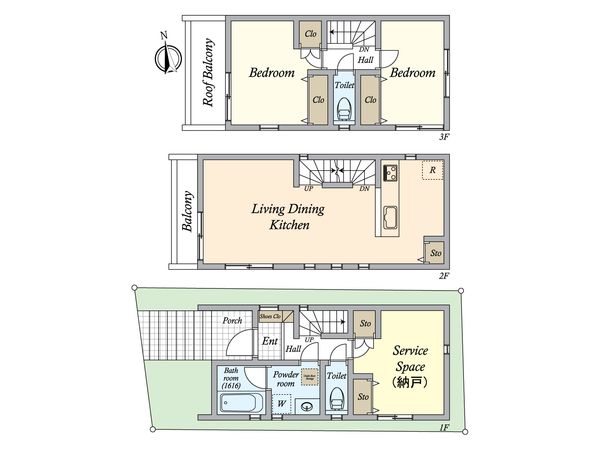 大田区中馬込2丁目戸建 間取図(平面図) 間取図(平面図)
