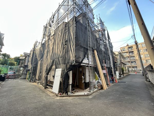 大田区中馬込1丁目新築戸建A号棟 前面道路含む外観