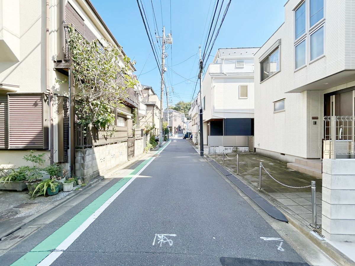 品川区旗の台3丁目新築戸建 前面道路含む外観 前面道路含む外観