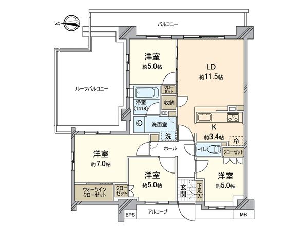 ザ・パークハウス西馬込 間取図(平面図) 間取図(平面図)