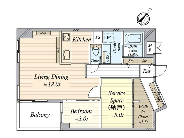 旗の台フラット 間取図(平面図) 間取図(平面図)