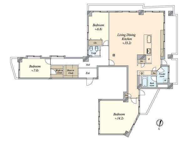 グリーンクロス西中延 間取図(平面図) グリーンクロス西中延 間取図(平面図)
