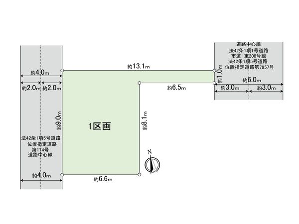 杉並区宮前3丁目 土地 区画図