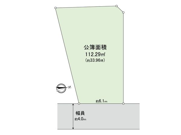 杉並区西荻北1丁目 土地 区画図