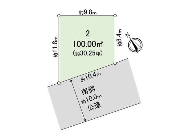 杉並区宮前2丁目 土地 2区画 区画図