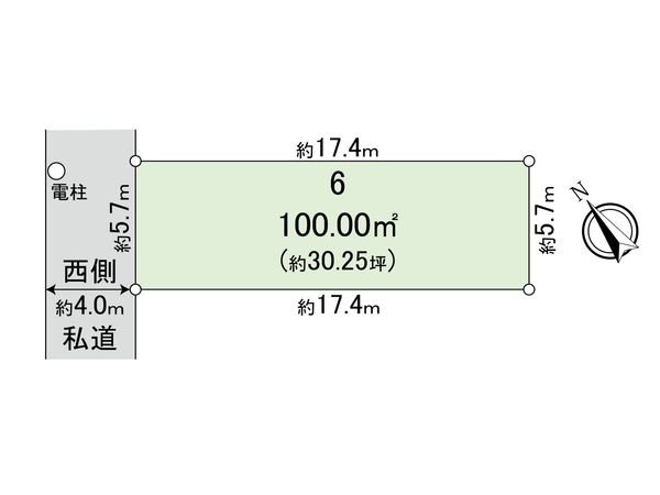 杉並区宮前2丁目 土地 6区画 区画図