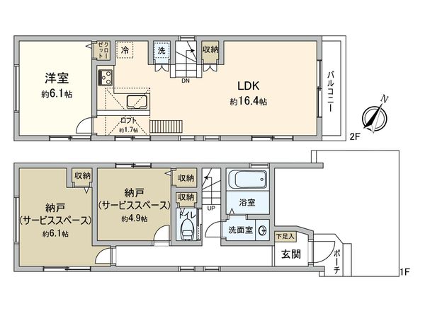 杉並区桃井2丁目 戸建 間取図(平面図)