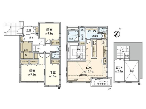 杉並区善福寺1丁目 新築戸建 4号棟 間取図(平面図)