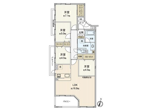アールヴェール荻窪北 間取図(平面図)