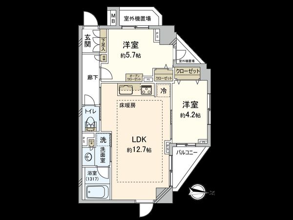 グローリオ高円寺 間取図(平面図) グローリオ高円寺 間取図(平面図)
