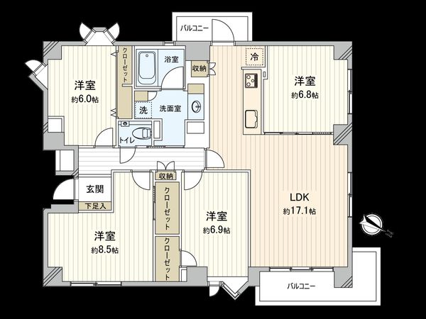 ホームズ杉並阿佐ヶ谷 間取図(平面図)