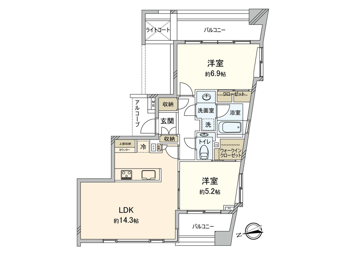 ウィルローズ阿佐ヶ谷 間取図(平面図) 間取図(平面図)