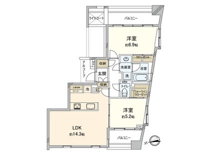 ウィルローズ阿佐ヶ谷 間取図(平面図) 間取図(平面図)
