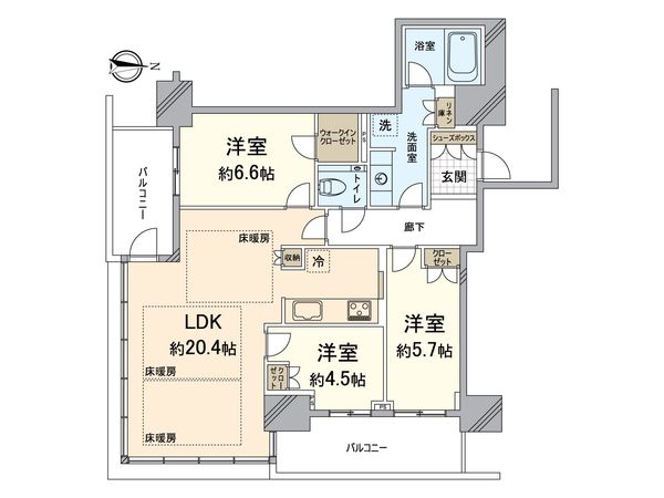 グランドメゾン新梅田タワーTHE CLUB RESIDENCE 間取図(平面図)