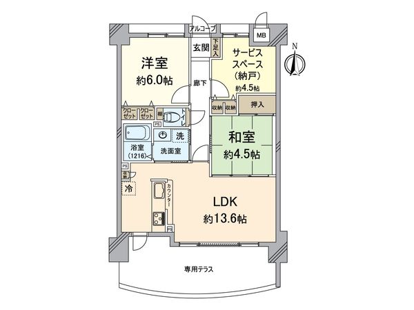 チュリス北梅田 間取図(平面図)