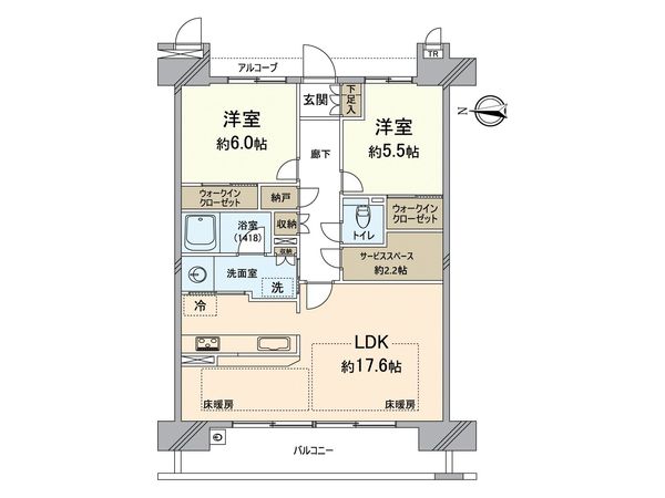 リバーガーデン福島木漏れ日の丘 CDEF棟 間取図(平面図) 間取図(平面図)