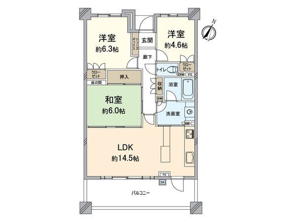 野田パークホームズ 間取図(平面図) 間取図(平面図)