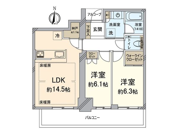 グランドメゾン新梅田タワー 間取図(平面図)