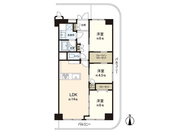 土佐堀コーポラス 間取図(平面図)