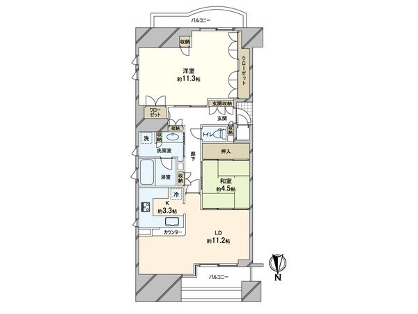 グランアッシュ谷町ラフィナーテ 間取図(平面図) グランアッシュ谷町ラフィナーテ 間取図(平面図)