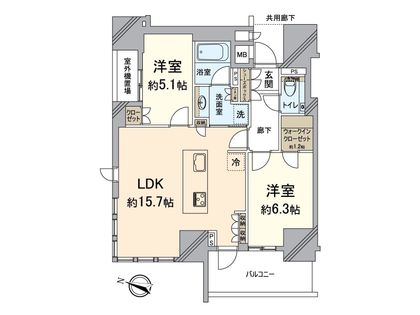 ザ・パークハウス大阪梅田タワー 間取図(平面図)