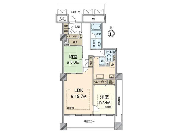 家事動線が考えられた使いやすい間取りです。