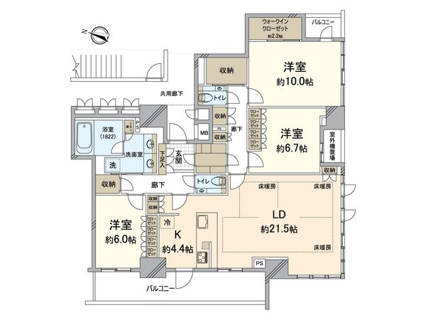 ザ・パークハウス大阪梅田タワー 間取図(平面図) 間取図(平面図)