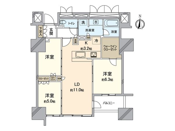 プレミストタワー靭本町 間取図(平面図)