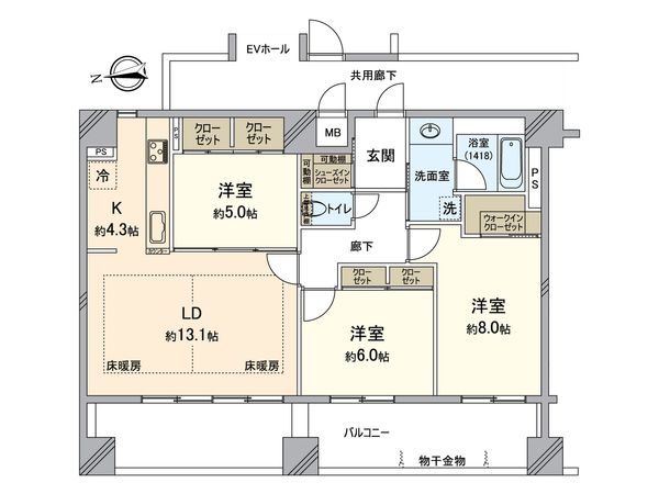 ジリオ森ノ宮中央 間取図(平面図) 間取図(平面図)