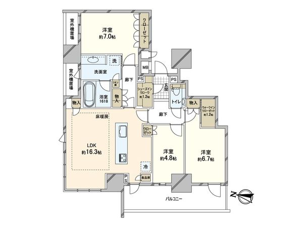 ザ・パークハウス大阪梅田タワー 間取図(平面図)