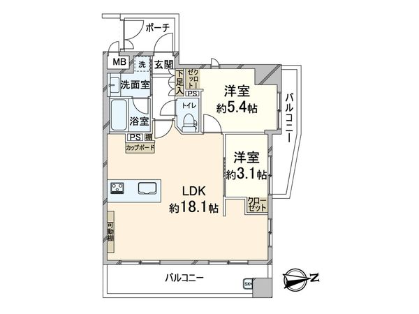 セレッソコート中之島公園 間取図(平面図) 間取図(平面図)