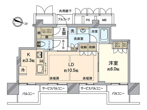 ザファインタワー梅田豊崎 間取図(平面図) ザファインタワー梅田豊崎 間取図(平面図)