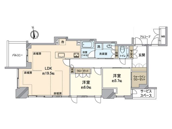 ジオタワー堺筋本町 間取図(平面図) 間取図(平面図)
