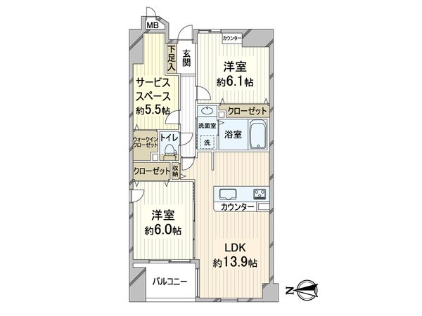 イトーピア長堀橋シエルクレール 間取図(平面図)
