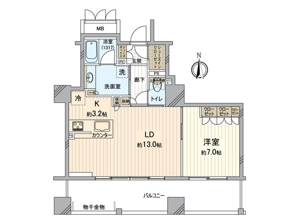 ブランズタワー大阪備後町 間取図(平面図)