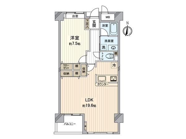 ファミール心斎橋EAST 間取図(平面図)