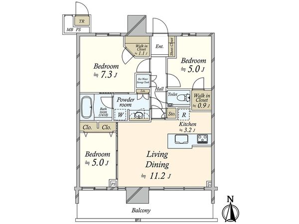 THE TOYOSU TOWER 間取図(平面図) THE TOYOSU TOWER 間取図(平面図)