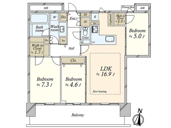 アーバンドック パークシティ豊洲 タワーA 間取図(平面図) 間取図(平面図)