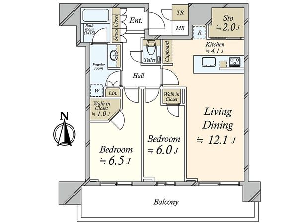 パークタワー晴海 間取図(平面図) パークタワー晴海 間取図(平面図)