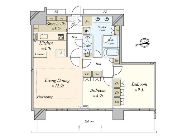 パークタワー品川ベイワード 間取図(平面図)