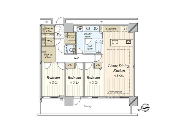 パークタワー品川ベイワード 間取図(平面図)