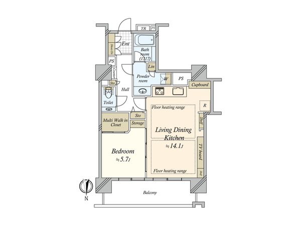 コスモポリス品川 間取図(平面図)