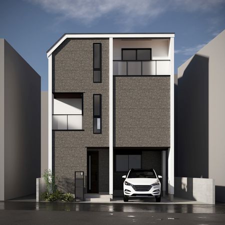 目黒区目黒本町4丁目新築戸建 外観パース図