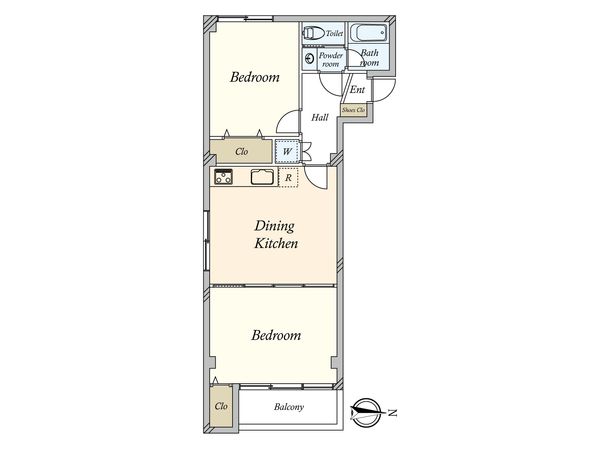 北千束第二コーポラス 間取図(平面図) 北千束第二コーポラス 間取図(平面図)