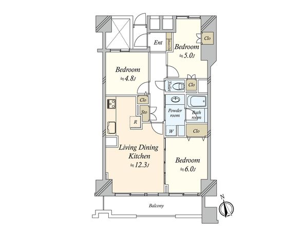 ボナール戸越 間取図(平面図) 間取図(平面図)