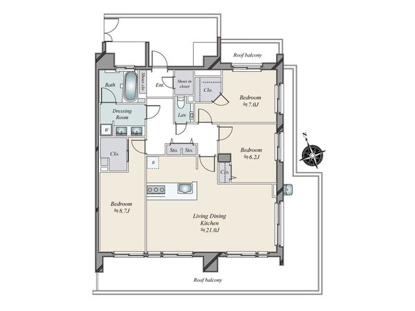 クラッシィハウス目黒洗足 間取図(平面図)